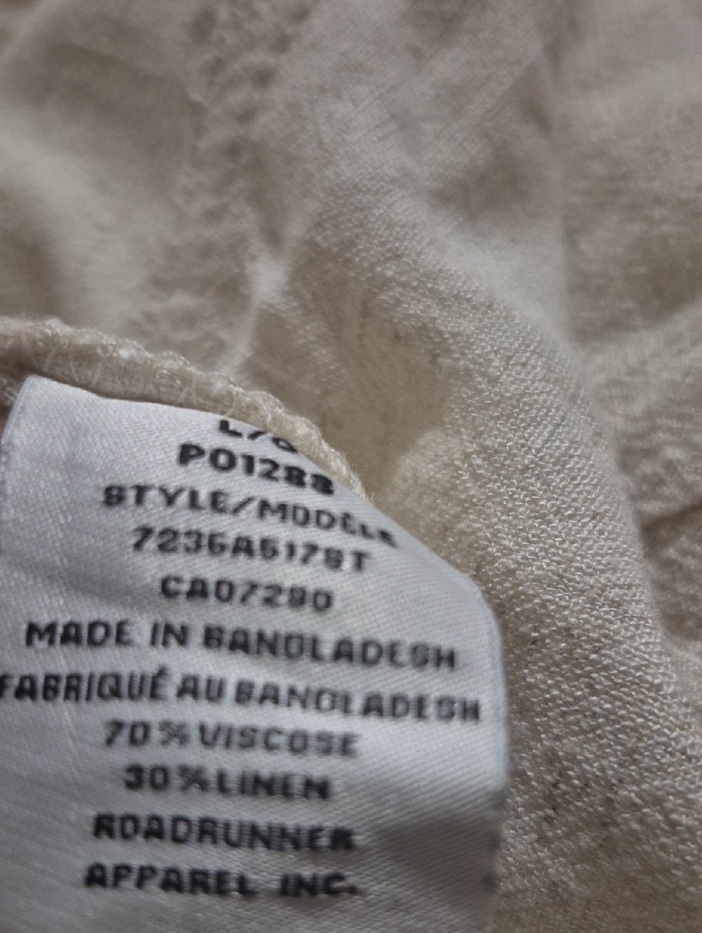 Light Cream Women's Linen Jumpsuit - Picture 4 of 4